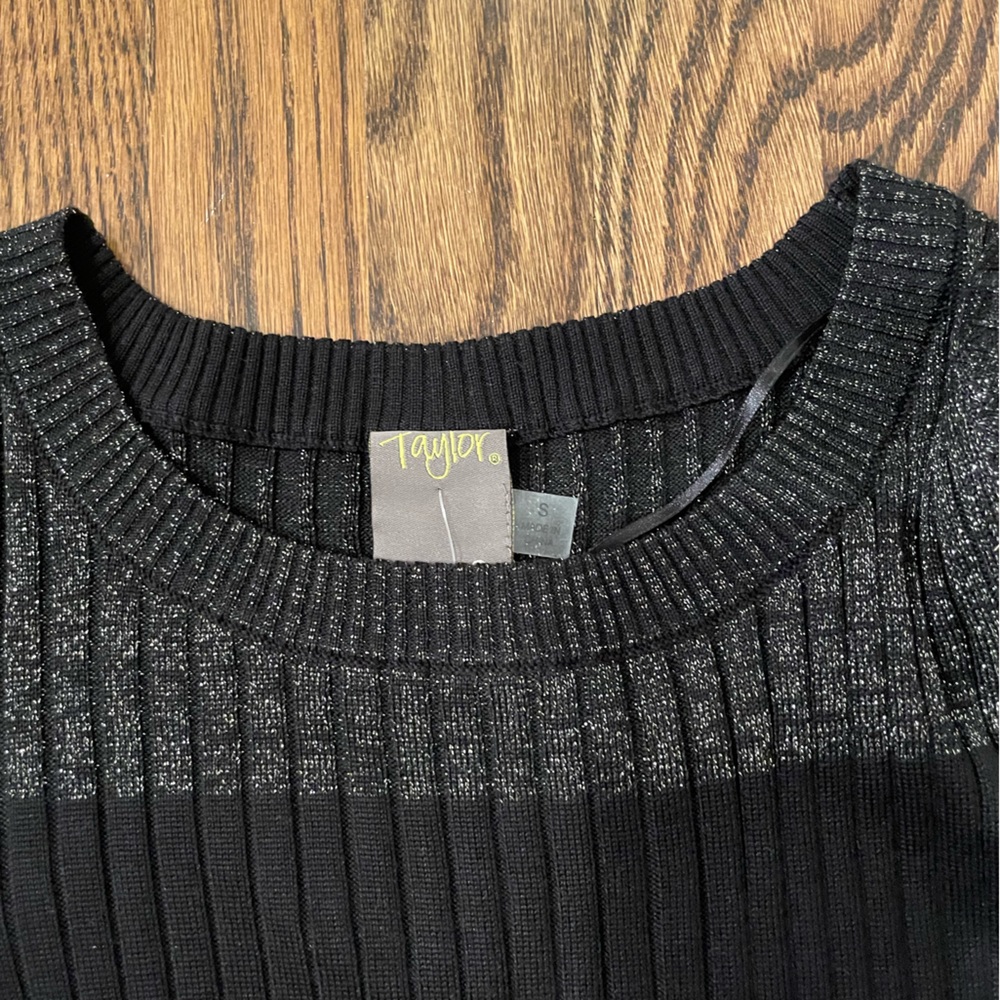 Taylor A Line Color Block Ribbed Sweater Dress - Picture 4 of 5